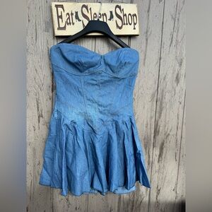 Strapless Denim Dress